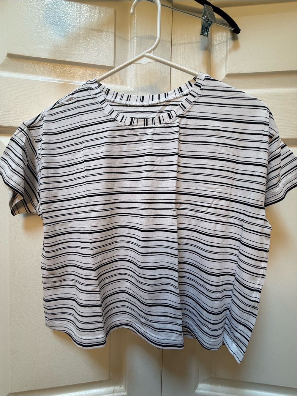 lululemon athletica White Tee with Black Stripes